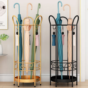 Étagère de rangement parapluie en acier inoxydable, couleur or, 80 cm, suspension de porte - Product Image 1