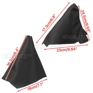 PU Leather Gear Shift Collar Parking Handbrake Gaiter <b>Boot</b> <b>Cover</b> LR006172 LR002758 for Land Rover Freelander 2 2008-2013 - Product Image 6