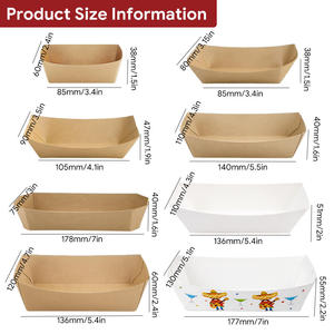 Plateau en carton de qualité supérieure pour bateau, léger, jetable, résistant à l'humidité, pour la présentation et l'emballage alimentaire, disponible à la vente - Product Image 5