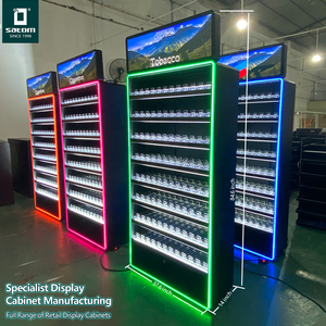 Espositore da Terra per Tabacco Satom USA America, Mobile Scaffale e Vetrina per Sigarette per Tabaccheria e Minimarket - Product Image 1