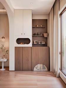 Système d'armoire complet avec portes coulissantes et panneaux muraux assortis de la même couleur, armoire moderne - Product Image 4