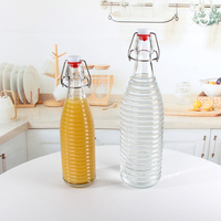 Usine 500ml 1000ml Verre Flip Top Bouteilles Cap pour Boisson Bouteille D'eau Boucle Couvercle Swing Top