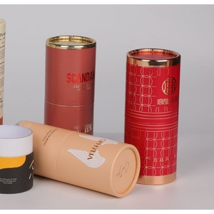 Cylindrical cardboard tube <b>box</b>, used for paper packaging of candle perfume bottles, can be customized according to demand - Product Image 2