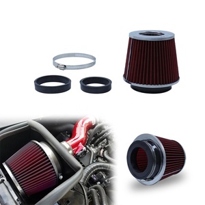 Aksesoris Mobil Performa Aliran Tinggi dengan 2 Adaptor Fitting Filter Udara Universal Filter Udara Universal (3/3.5/4 inci) Tiga-dalam-satu - Product Image 1