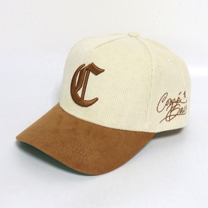 Fournisseur de Casquettes de Première Qualité, Faible MOQ, Vente en Gros, Casquettes Brodées de Haute Qualité, <span class=keywords><strong>Logo</strong></span> Personnalisé, Casquettes de Baseball Bicolores en Côtelé Élégantes - Product Image 1