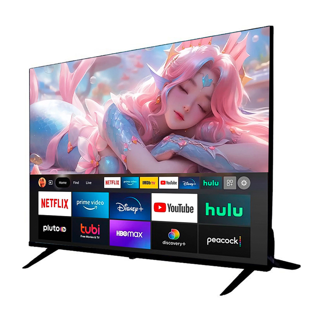 TV 24 32 43 50 55 65 70 75 85 100" 4K UHD Frameless Design LCD LED TV with Digital System Smart TV Android 15.0 4k Oled Smart Tv