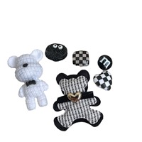 Aksesoris Sepatu Boneka Beruang Kartun 3D Baru yang Lucu, Kantong Plastik Berlubang DIY, Gesper Dekoratif yang Dapat Dilepas, Aksesoris Bunga