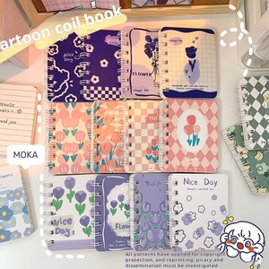 Cuaderno Espiral con Diseño de Flores de Dibujos Animados, Papelería para Estudiantes, Mini Cuaderno Portátil A7, Venta al Por Mayor - Product Image 2