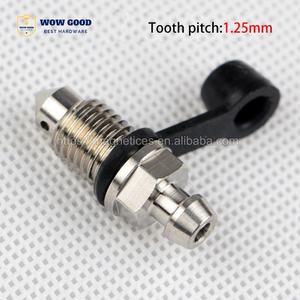 Tùy chỉnh Metric Carbon tốc độ thép núm vú phanh Caliper cống dầu xả bleeder chảy máu vít với nắp cao su - Product Image 2