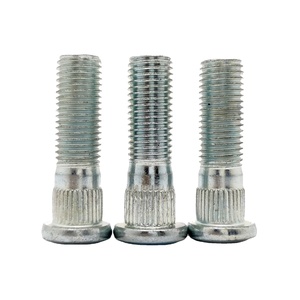 Perno <span class=keywords><strong>de</strong></span> <span class=keywords><strong>rueda</strong></span> <span class=keywords><strong>de</strong></span> acero al carbono, Perno moleteado con tratamiento térmico Chapado en zinc para piezas <span class=keywords><strong>de</strong></span> <span class=keywords><strong>rueda</strong></span> <span class=keywords><strong>de</strong></span> coche - Product Image 1
