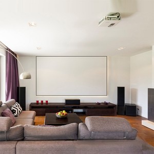 2023 Tường 60-150 inch khung 16:9 Màn hình máy chiếu PVC mờ trắng hẹp biên giới 1cm khung cố định màn hình chiếu Rạp hát tại nhà - Product Image 4