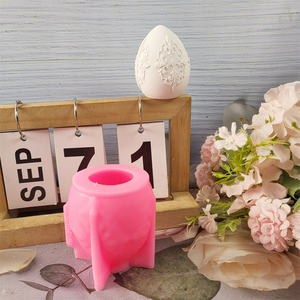 Moldes de fundición de resina hechos a mano para adornos decorativos DIY estilo Ins moldes de huevo de Pascua de silicona W0378 - Product Image 2