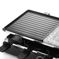 Barbecue électrique portable sans fumée de haute qualité, deux en un, commercial et domestique, plaque de cuisson pour raclette