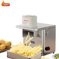 Machine à découper les frites et les chips de pommes de terre commerciales avec moteur en acier inoxydable 304, haute efficacité, design ondulé