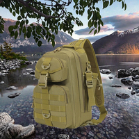 Sac à dos tactique de pêche personnalisé en polyester imperméable MOLLE pour la randonnée, le camping, avec porte-canne et rangement multi-poches pour matériel de pêche