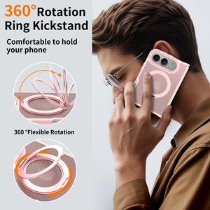 Étui pour <span class=keywords><strong>iPhone</strong></span> 18 Fold, toucher doux et soyeux, rose, magnétique, pour femmes, avec protection à 360° °   Support rotatif personnalisé avec logo - Product Image 5
