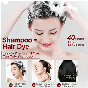 Teinture capillaire à bulles 3 en 1 |   Coloration capillaire aromatique à base de plantes |   8 couleurs pour couvrir les cheveux gris, doux et nourrissant - Product Image 3
