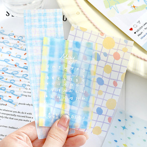 Bloc <span class=keywords><strong>de</strong></span> Notas Adhesivas Translúcidas Estéticas, Papel <span class=keywords><strong>de</strong></span> Calco Transparente, Papel Decorativo con Patrones Lindos para Scrapbooking y Bullet Journaling - Product Image 5