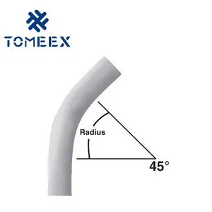 2024 좋은 품질 미국 표준 단단한 굴곡 pvc 45 도 도관 굴곡 메이드 인 중국