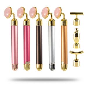 2024 Nhãn Hiệu Riêng <span class=keywords><strong>4</strong></span> <span class=keywords><strong>1</strong></span> 24K Vàng Rung Vẻ Đẹp Thanh Cầm Tay Điện Massage Mặt Cho Da Nâng Thạch Anh Tự Nhiên Cho Khuôn Mặt - Product Image 1