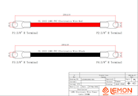 Câble de chargeur de batterie électronique 4AWG avec connecteurs 5/16 aux deux extrémités, 18 pouces, pour automobile, solaire, marine, bateau, camping-car