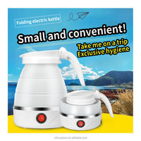 Chauffe-eau pliable de voyage Mini eau chaude pour bouilloire pliante multifonctionnelle portative de ménage de cruche de Silicone