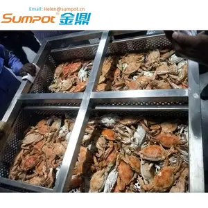 Peralatan Memasak Industri Makanan Otomatis, Kompor Uap Makanan Laut Kepiting