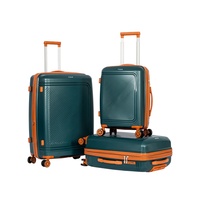 Offre Spéciale Valise Trolley en PP, Bagages Économiques, Vente en Gros Usine, Nouvel Ensemble de Trois Valises en PP 20"24"28" Style Léger