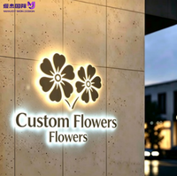 Lettres lumineuses 3D personnalisées en acier inoxydable de qualité supérieure, enseigne rétroéclairée par LED, logo mural pour entreprise, décoration commerciale