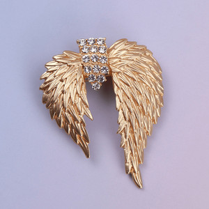 Broche Creativo y Sencillo con Pluma Dorada, <span class=keywords><strong>Pin</strong></span> Vintage de Alas de Ángel para Hombre y Mujer, Accesorio para Suéter - Product Image 5