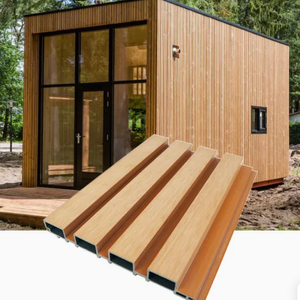 Panneau mural décoratif <span class=keywords><strong>en</strong></span> WPC pour l'extérieur, isolation thermique, <span class=keywords><strong>bois</strong></span>-plastique, panneaux de bardage WPC adaptatifs pour matériaux de construction - Product Image 4