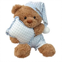 Ours en peluche câlin, jouet en peluche réconfortant, ours en pyjama, cadeau pour femmes, polyester, 31cm-50cm