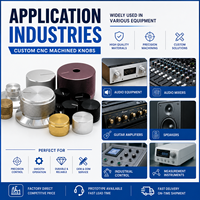 Perillas de Control de Aluminio Mecanizadas por CNC Personalizadas, Fabricante de Perillas de Potenciómetro de Volumen para Amplificador de Audio OEM