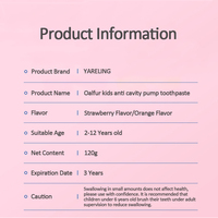 Dentifrice anti-carie personnalisé pour enfants Dentifrice sans alcool avec fluor Dentifrice liquide probiotiques à saveur de fruits pour enfants