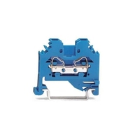 Bloque de terminales de 2 conductores 281-104, 4 mm, azul, para programación PLC, control industrial, comunicación RS485, 5 unidades