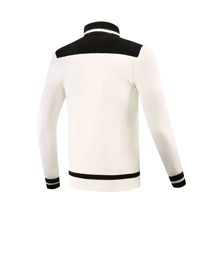 PGM YF430 golf sweater mens custom mercerized wool full zip golf sweater