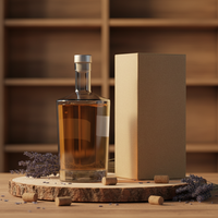 Bouteille de bière en verre transparent vide personnalisée de 500 ml avec bouchon pulvérisateur et diffuseur à roseaux Jiangsu estampé or