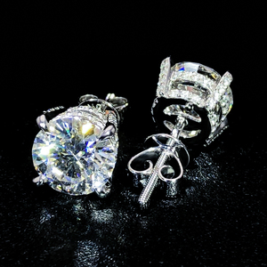 Custom Real S925 Sterling <strong>Silver</strong> 9K 10K 14K 18K <strong>Solid</strong> Gold <strong>Earrings</strong> D VVS GRA Moissanite IGI Lab Grown Diamond Studs <strong>Earrings</strong> - Product Image 2
