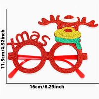 Gafas Decorativas con Diseño de Sombrero Verde de Bayas para Reuniones Familiares, Decoración Navideña, Accesorio de Disfraz para Fiestas de Navidad