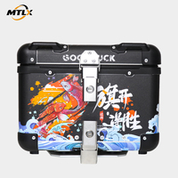 Nouvelle arrivée, boîte à bagages arrière pour moto en aluminium imperméable 42L, IP67, fermeture rapide, rangement pour casque, compatible avec toutes les motos