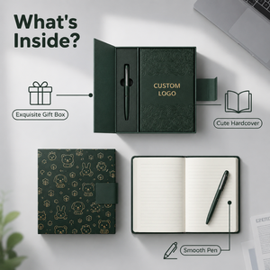 Set Regalo Ufficiale Personalizzato di Lusso con Blocco Note A5 in Inglese, Diario <span class=keywords><strong>e</strong></span> Penna in Confezione Elegante - Product Image 2