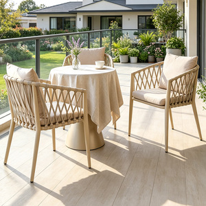 Meubles de jardin pour hôtel de luxe moderne, fabrication directe, ensemble table et chaises en aluminium portable - Product Image 1