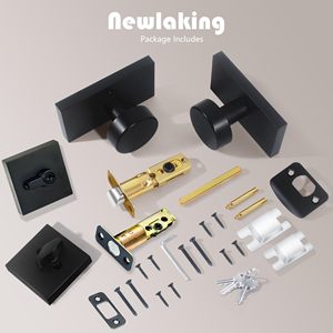 Matte <strong>Black</strong> <strong>Door</strong> <strong>Knobs</strong> Interior Modern <strong>Door</strong> Deadbolt Locks - Product Image 2