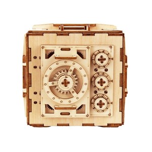 Jouets de puzzle en bois stéréoscopique 3D Blocs emboîtables Boîte à code Artisanat Boîte à bijoux Cadeaux créatifs faits à la main - Product Image 1