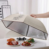 Tente de protection alimentaire pliable isolée en feuille d'aluminium, gadget de cuisine anti-poussière pour pique-nique et fête, garde les aliments au chaud pour les repas d'hiver