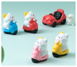 Miniature Resin <strong>Figurines</strong> <strong>Transportation</strong> Facility Realistic Cartoon 3D Car Motorcycle Cat Figure Kid Dollhouse DIY Toys Decor - Product Image 5