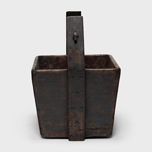 Cubo de madera hecho a mano, cesta de almacenamiento rústica, diseño de grano Vintage, decoración de granja antigua multiusos, Shanxi para bebidas de jardín - Product Image 2