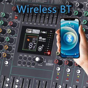 มิกเซอร์บันทึกเสียงระดับมืออาชีพ GAX-FC12 12 แชนแนล พร้อมช่องสัญญาณสเตอริโอ 2 ชุด และเอฟเฟกต์ <span class=keywords><strong>DSP</strong></span> ในตัว 99 แบบ - Product Image 6