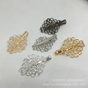 Clip per <span class=keywords><strong>Capelli</strong></span> a Forma di Fiore Diamantato Placcate in Rame Linbing, Accessori per <span class=keywords><strong>Capelli</strong></span> Saldati, Accessori Antichi all'Ingrosso - Product Image 3