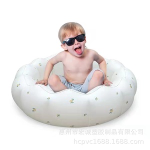 Piscina inflable para niños, 90x25cm, diseño floral, PVC, para jugar al aire libre, piscina de arena y agua, piscina para bebés - Product Image 4